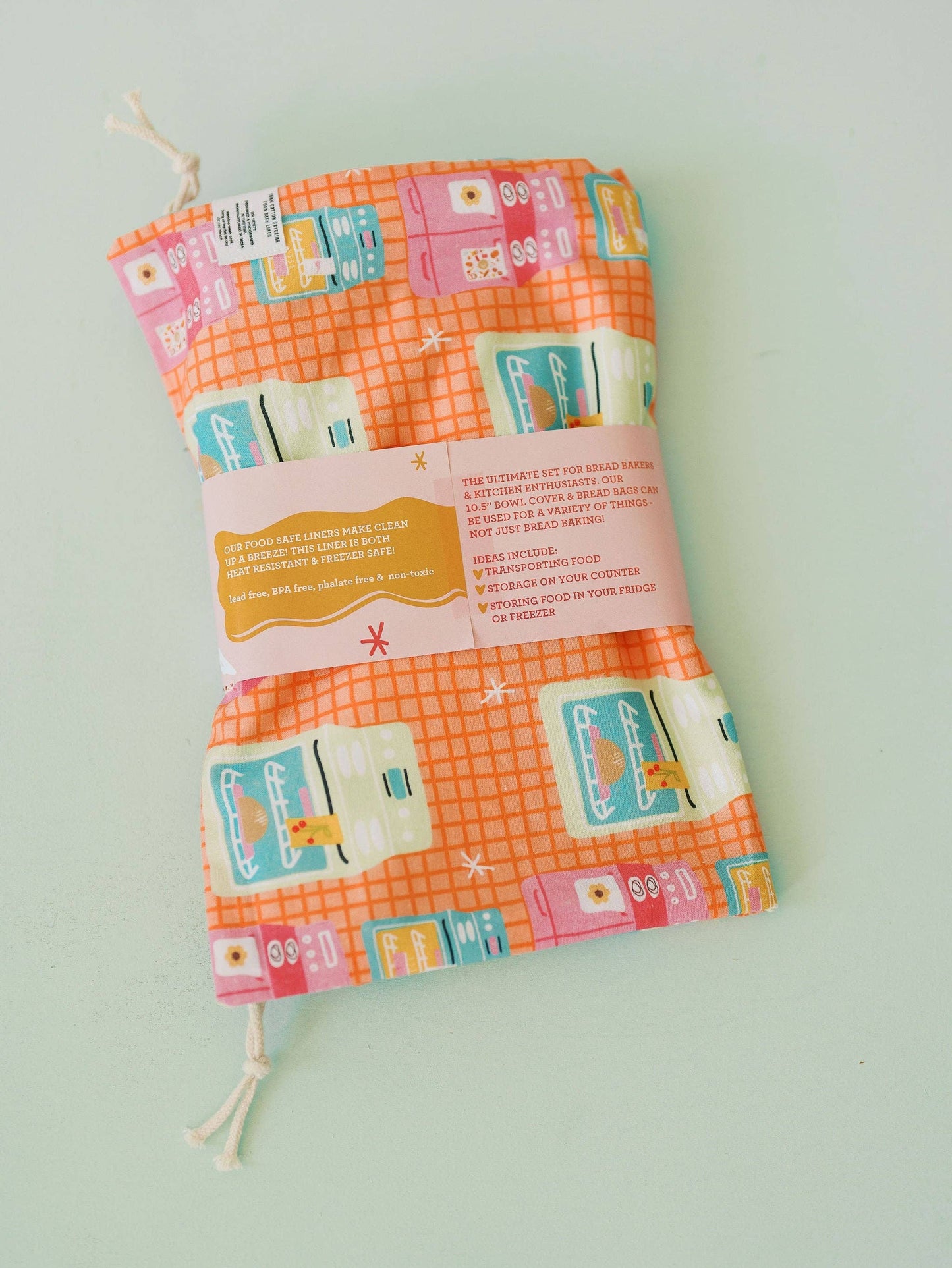 Vintage Ovens Bread Baker Set | Bread Bag & Bowl Cover