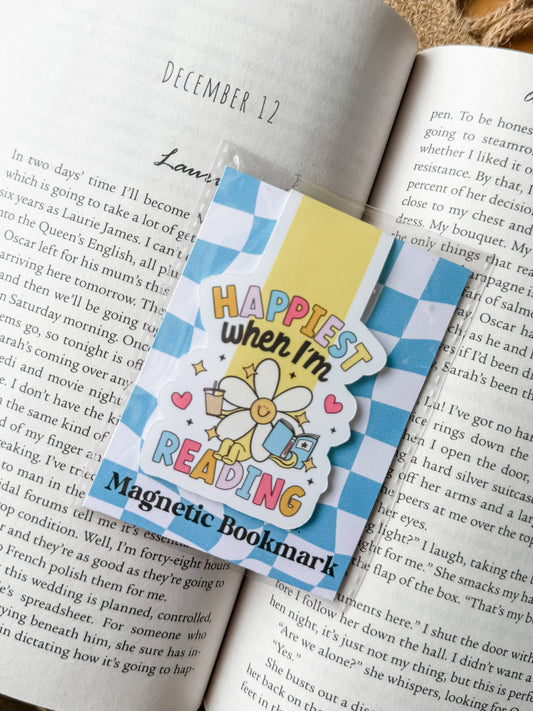 Happiest When I'm Reading 🌞 - Magnetic Bookmark