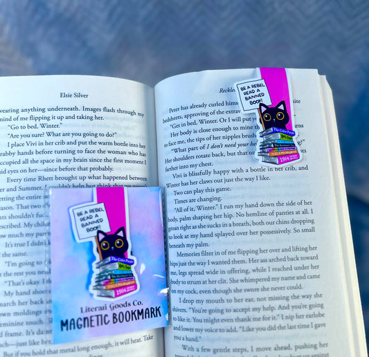 Be a Rebel and Read a Banned Book 😈🖤- Magnetic Bookmark