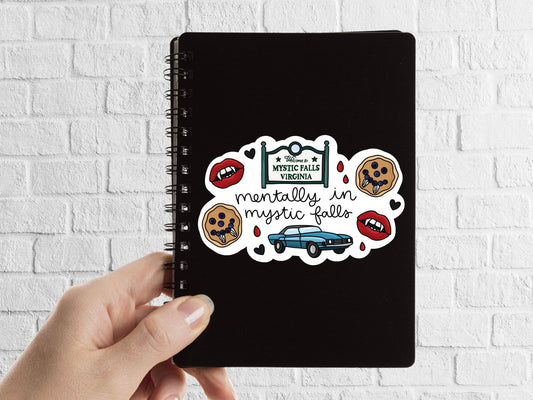 Mentally In Mystic Falls Bookish Sticker