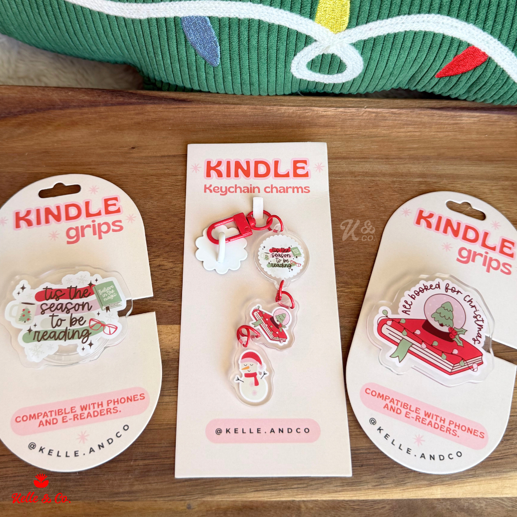 Christmas kindle grip, christmas book, kindle case