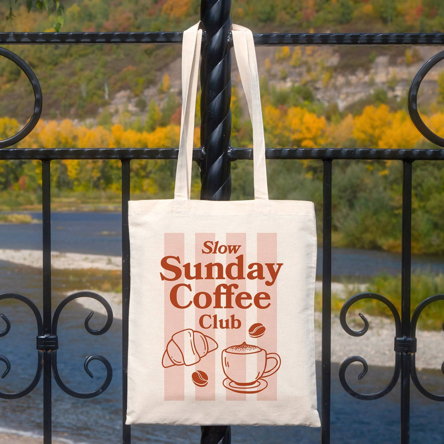 Slow Sunday Coffee Club Tote Bag