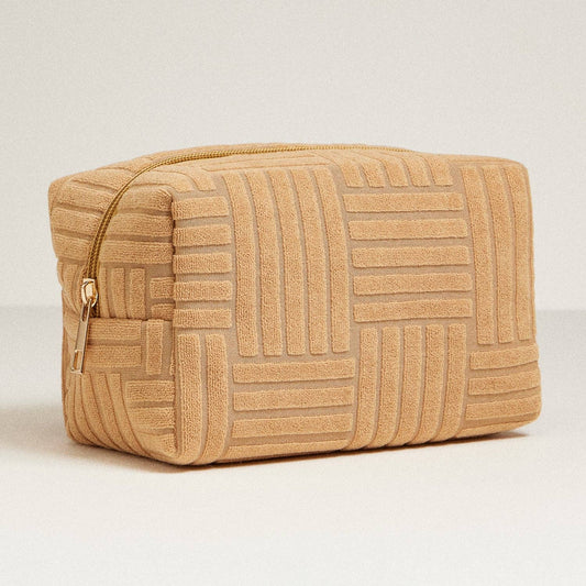 Luxe Terry Fabric Travel Pouch 🧼✨