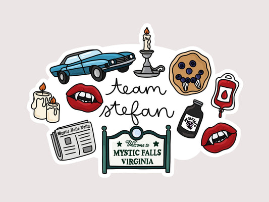 Team Stefan Bookish Sticker