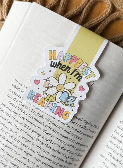 Happiest When I'm Reading 🌞 - Magnetic Bookmark
