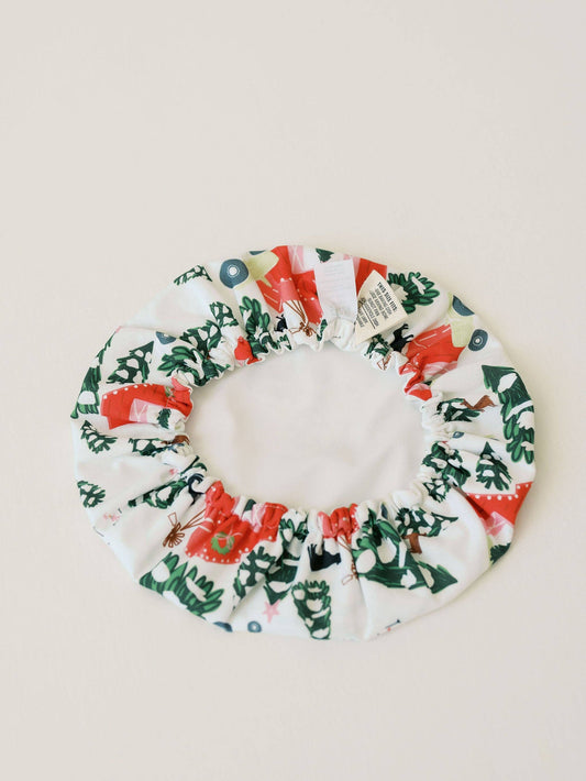Festive Farm 10.5" Bowl Cover | Holiday Baking, Christmas