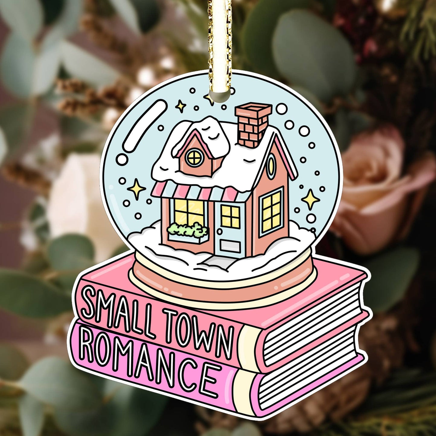 Small Town Romance Snow Globe Ornament