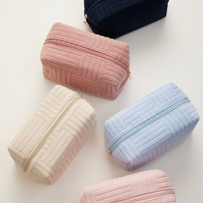 Luxe Terry Fabric Travel Pouch 🧼✨