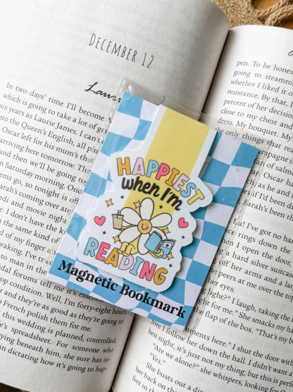 Happiest When I'm Reading 🌞 - Magnetic Bookmark