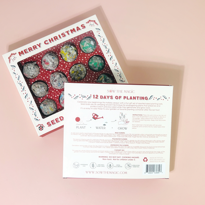 🎄 12 Days of Planting Christmas Seed Ball Set
