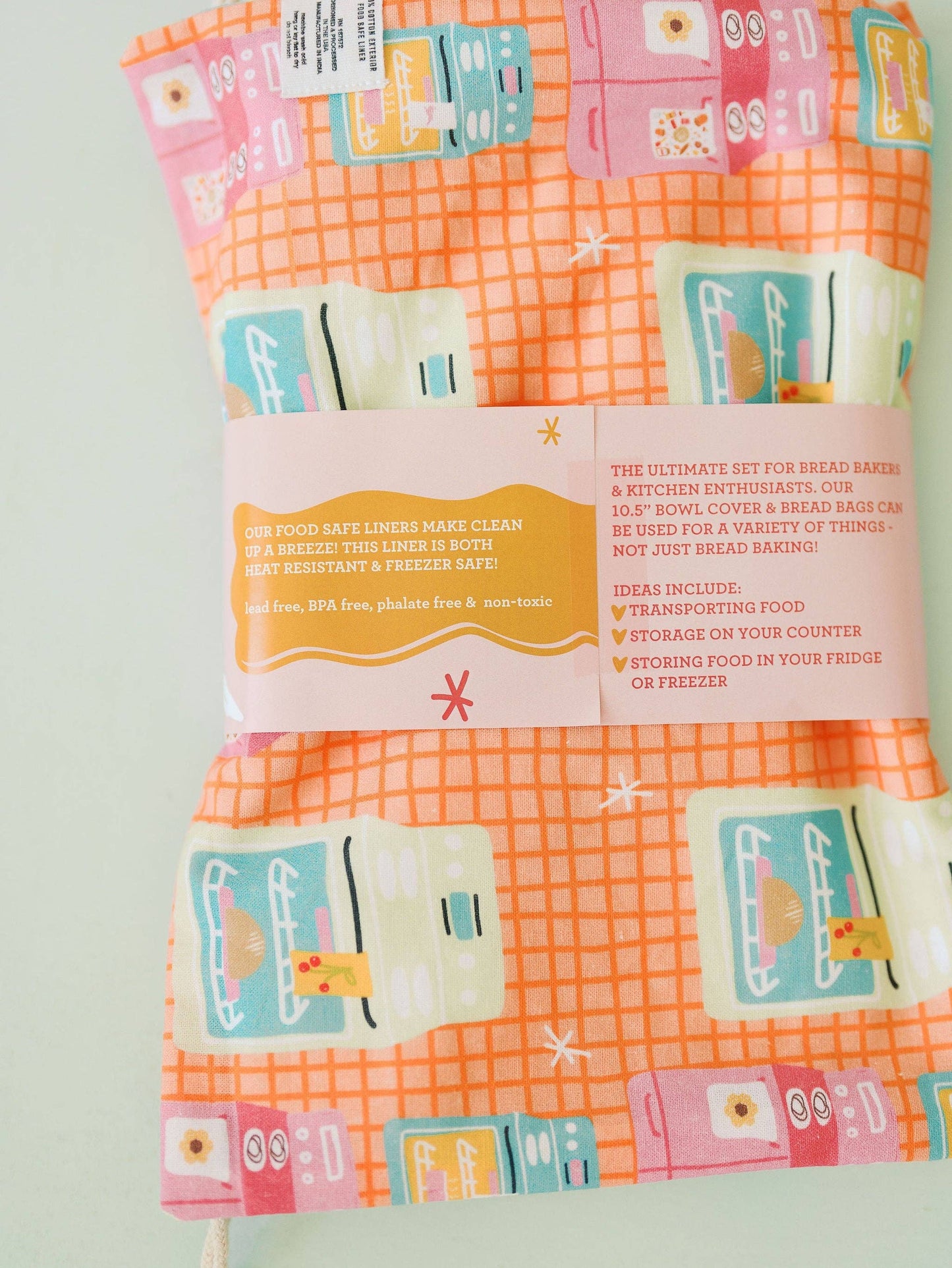 Vintage Ovens Bread Baker Set | Bread Bag & Bowl Cover