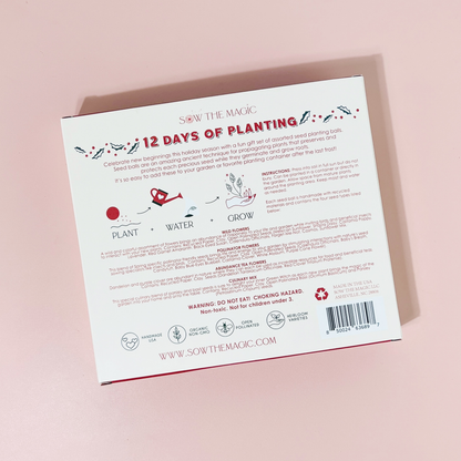 🎄 12 Days of Planting Christmas Seed Ball Set