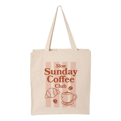 Slow Sunday Coffee Club Tote Bag