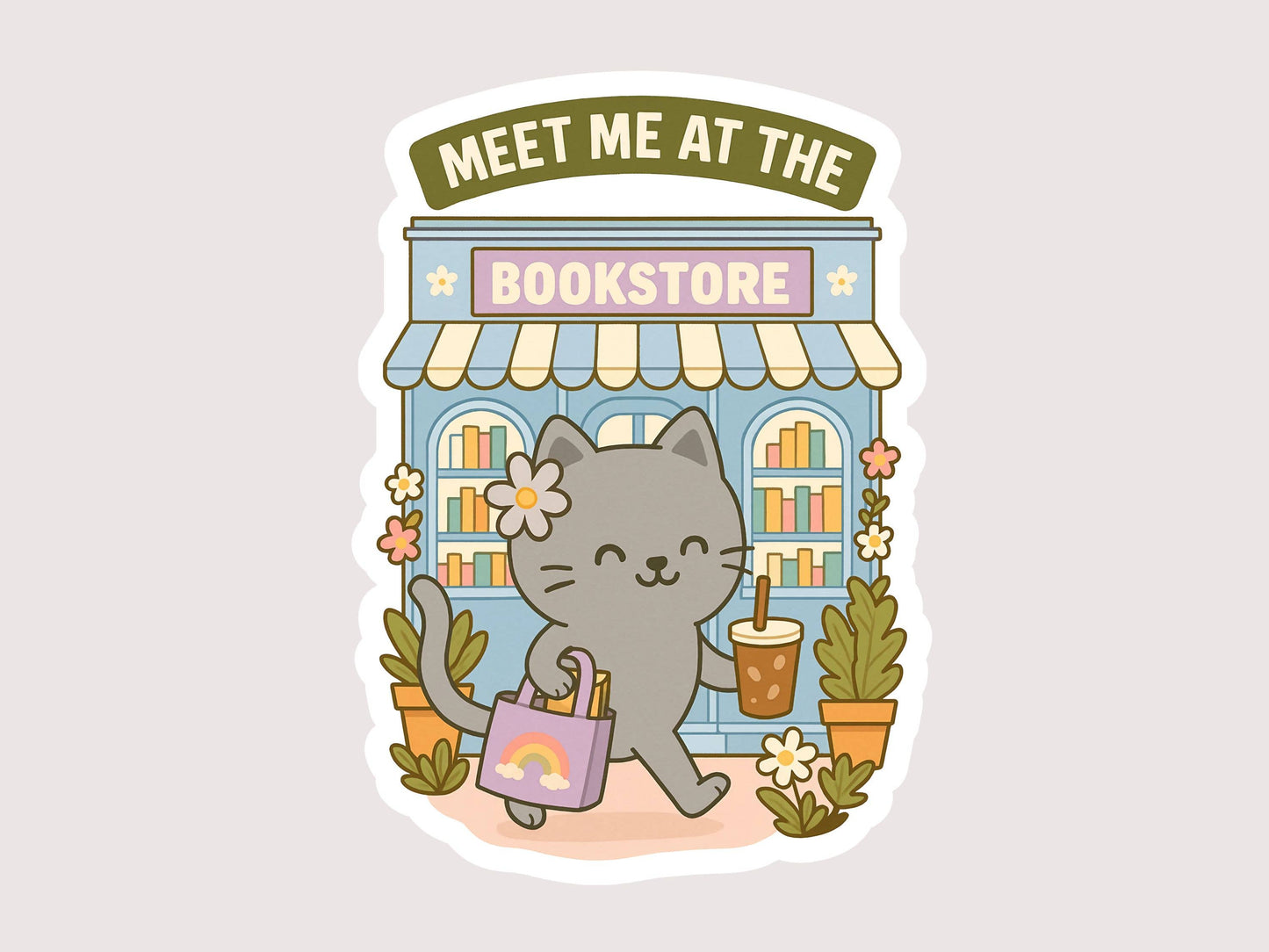 Meet Me at the Bookstore Bookish Sticker