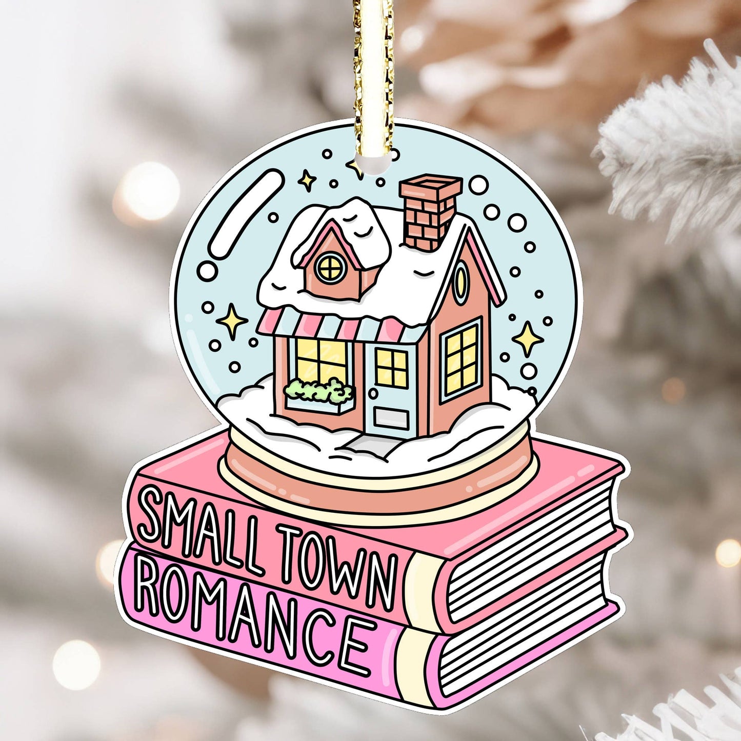 Small Town Romance Snow Globe Ornament