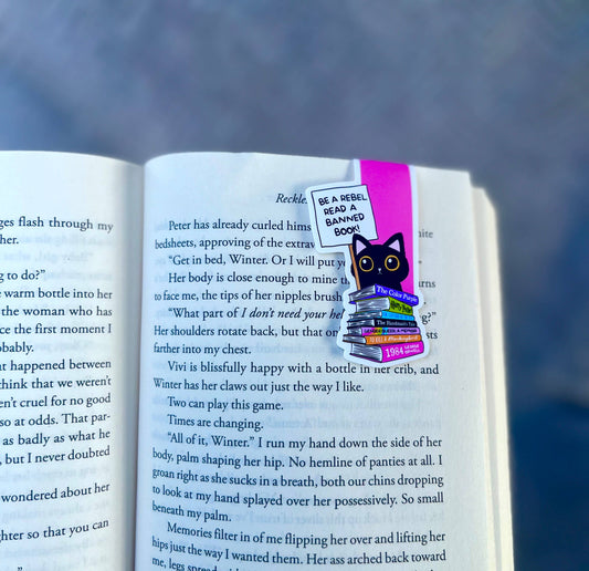 Be a Rebel and Read a Banned Book 😈🖤- Magnetic Bookmark