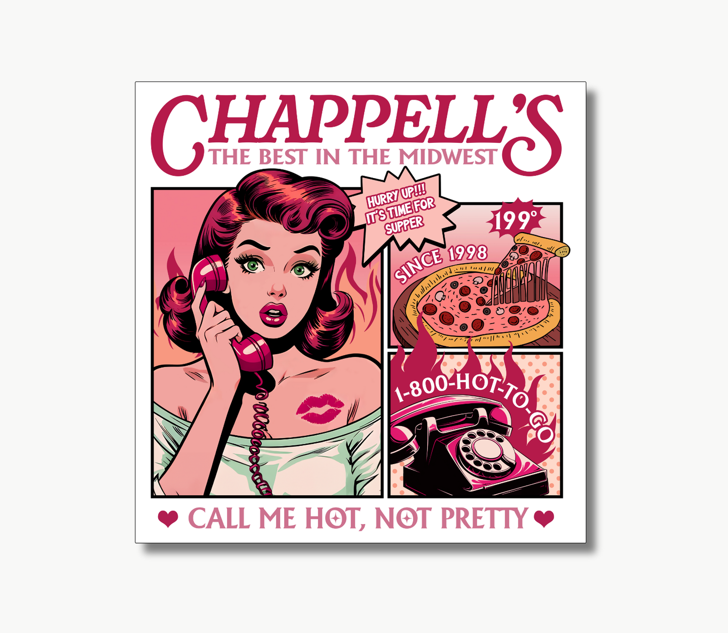 Chappell Roan Pizza Hot To Go 🔥🍕 Vinyl Sticker