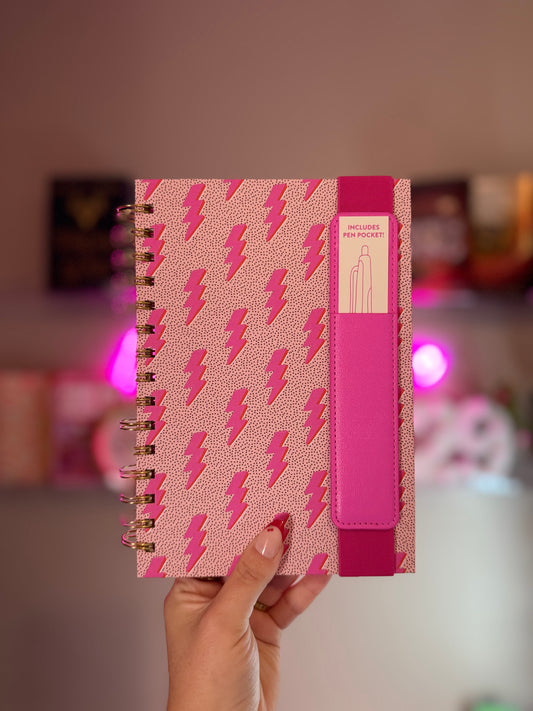 Charged Up Oliver Notebook with Pen Pocket