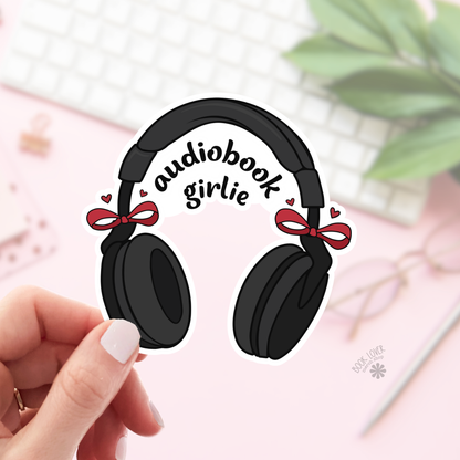 Audiobook Girlie Bookish Sticker