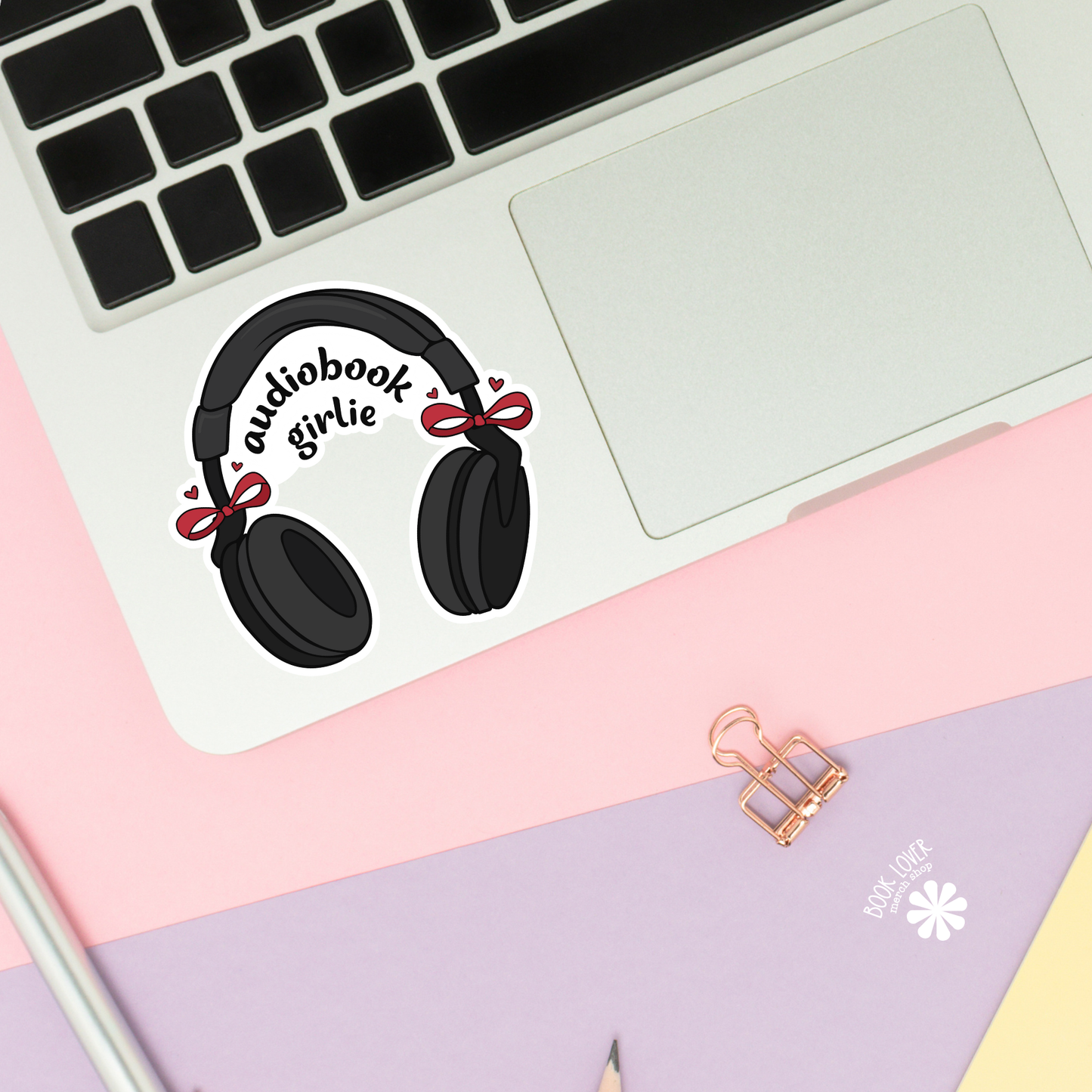 Audiobook Girlie Bookish Sticker