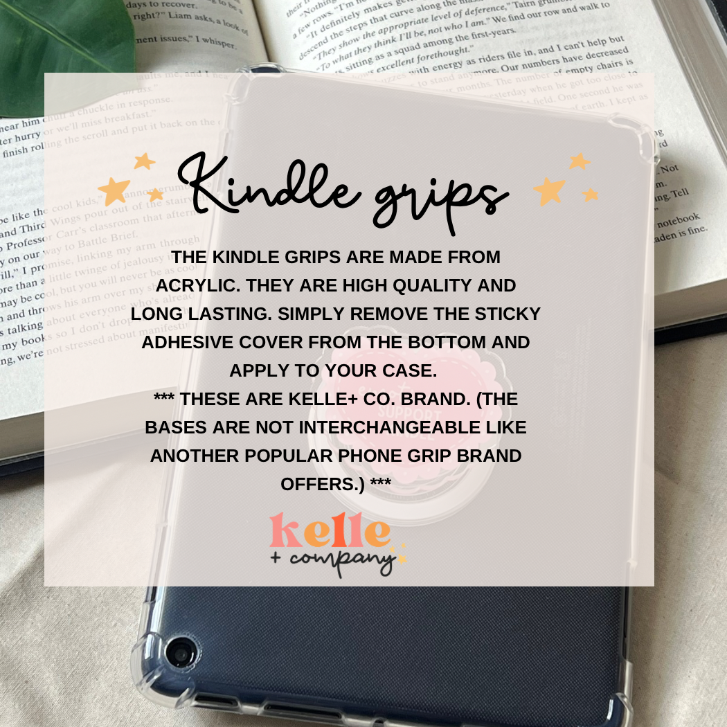 Kindle accessories | bookish kindle grip | Romance books