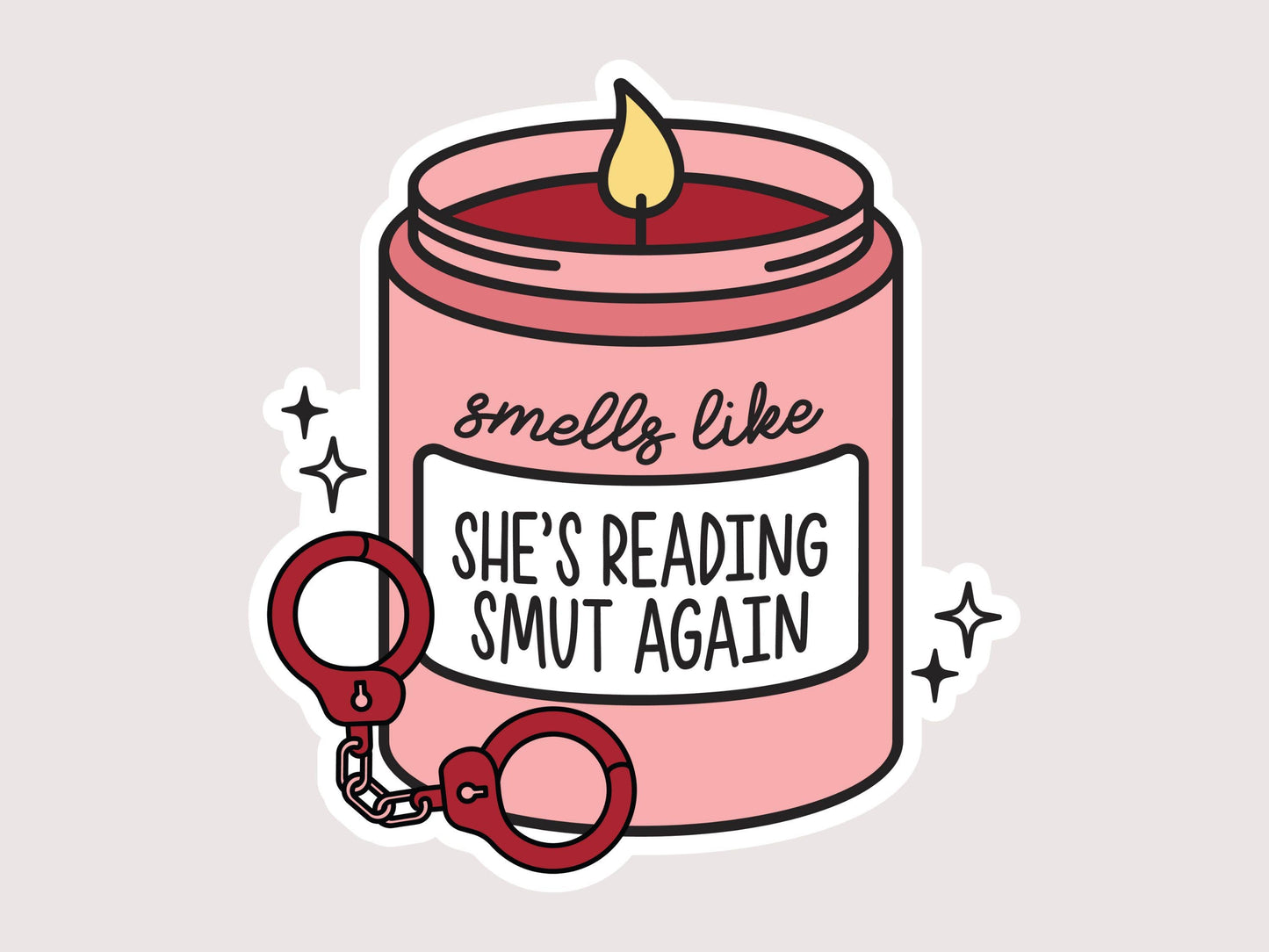 Smells Like Reading Smut Bookish Sticker
