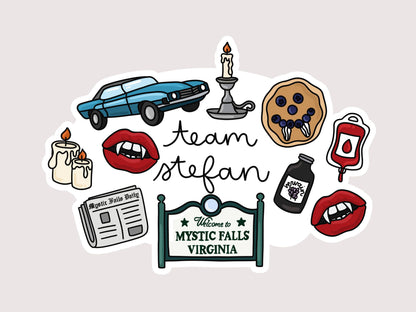 Team Stefan Bookish Sticker
