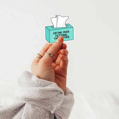Crying Over Fictional Characters Bookish Sticker