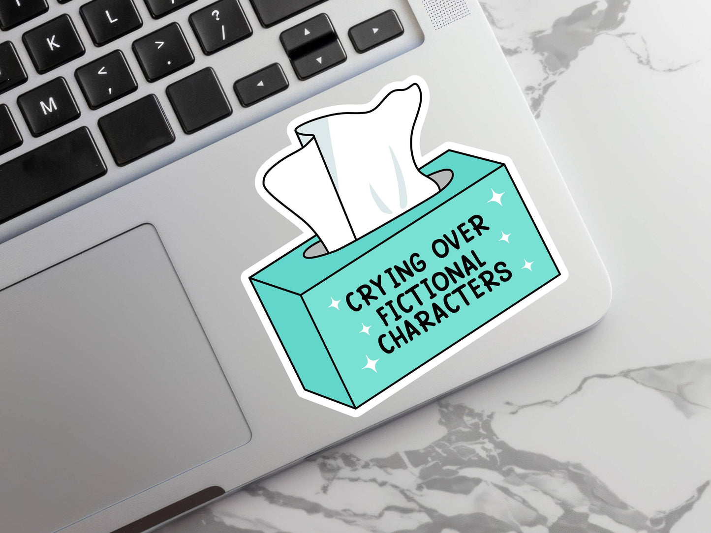 Crying Over Fictional Characters Bookish Sticker