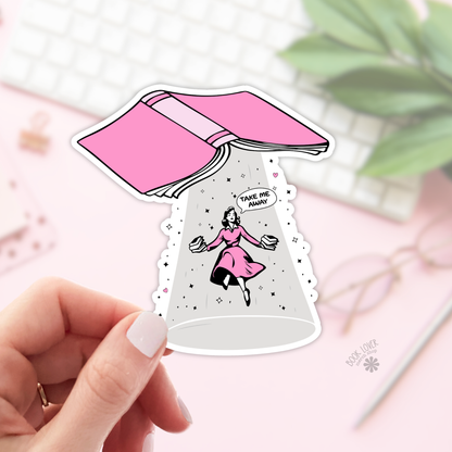Take Me Away Bookish Sticker