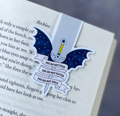 You Do Not Fear, Falter or Yield 🖤✨- Magnetic Bookmark